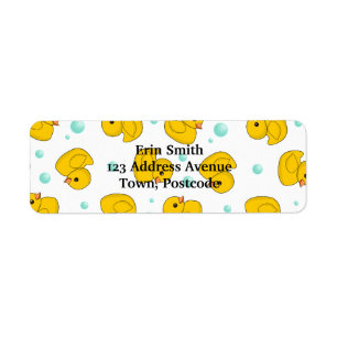 Etiqueta Modelo de goma del pato