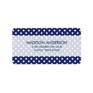 Etiqueta Modelo de lunares de los azules marinos y del
