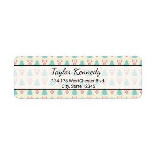 Etiqueta Modelo del árbol de navidad y de la chuchería