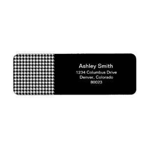 Etiqueta modelo del control del houndstooth