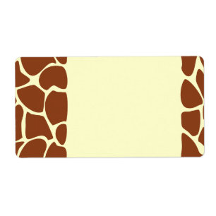 Etiqueta Modelo del estampado de girafa de Brown