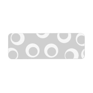 Etiqueta Modelo retro gris claro y blanco