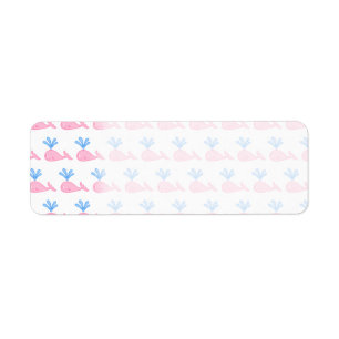 Etiqueta Modelo rosado de la ballena