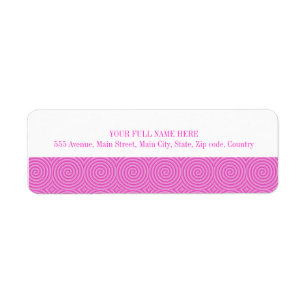 Etiqueta Modelo rosado de Lollypop