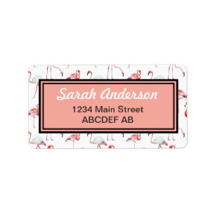 Etiqueta Modelo rosado elegante personalizado del flamenco