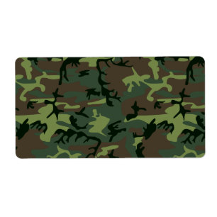 Etiqueta Modelo verde de Camo Brown del camuflaje