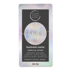 Etiqueta Moderar su logotipo guión holográfico guión cuerpo