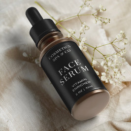 Etiqueta Modern Black Face Serum Dropper Cosmo Frasco