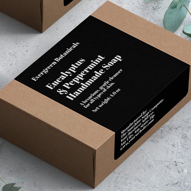 Etiqueta Modern Black Soap Packaging Label (Subido por el creador)