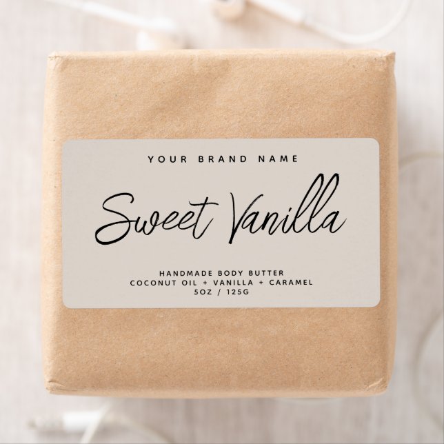 Etiqueta Modern body butter simple elegant cosmetics (In situ)