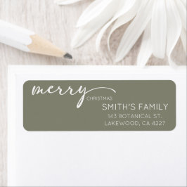 Etiqueta Modern Christmas Return Address Label