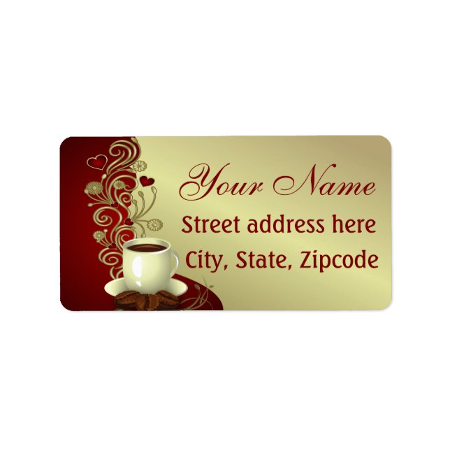 Etiqueta Modern Coffee Lover (Frente)