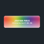 Etiqueta Modern Colorful Template Elegant Return Address<br><div class="desc">Modern Colorful Template Elegant Return Address Label. Perfect for Directors,  Consultants,  Managers,  Designers,  Musicians,  Realtors,  Corporate Professionals,  Beauty Salons,  Hair Stylists,  Makeup Artists,  all Professions.</div>
