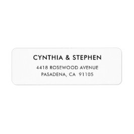 Etiqueta Modern Elegant Simple Wedding Return Address