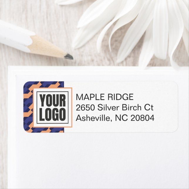 Etiqueta Modern Geometric Interlocking Pattern  (In situ)