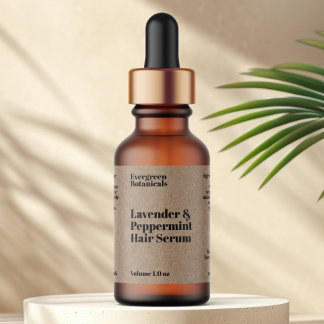 Etiqueta Modern Kraft Paper Cosmetics Dropper Bottle Label