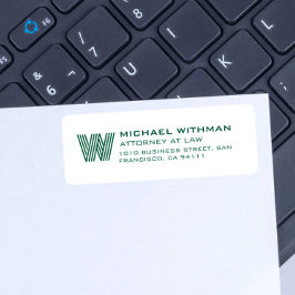 ETIQUETA MODERN LINE MONOGRAM CORPORATE LAWYER ACCOUNTANT