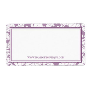 Etiqueta Modern Purple Floral Girly Beauty Boutique Website