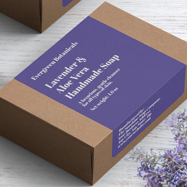 Etiqueta Modern Purple Soap Packaging Label (Subido por el creador)
