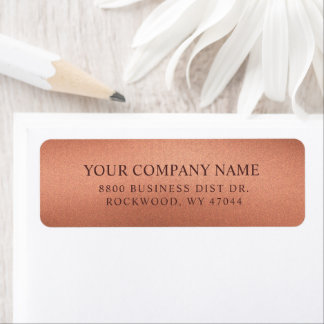 Etiqueta Modern Stylish Bronze Business Return Address