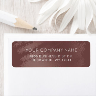 Etiqueta Modern Stylish Bronze Business Return Address