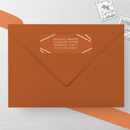 Etiqueta Modern Terracotta and White Wedding Address