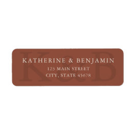 Etiqueta Modern Terracotta Wedding Return Address