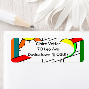 Etiqueta Moderna apariencia de vidrio templado