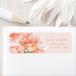 Etiqueta Moderna Boda Floral Elegante