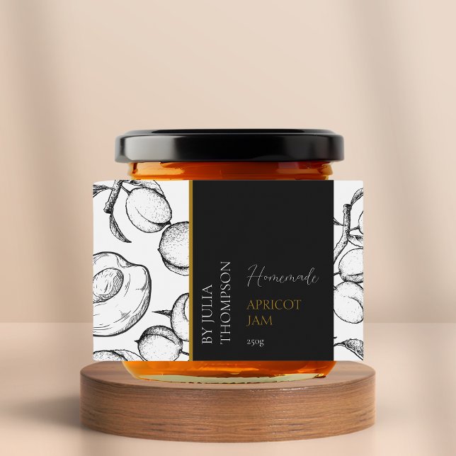 Etiqueta moderna casera de Apricot Jam (Subido por el creador)