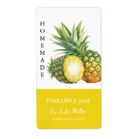 Etiqueta moderna casera de mermelada de piña