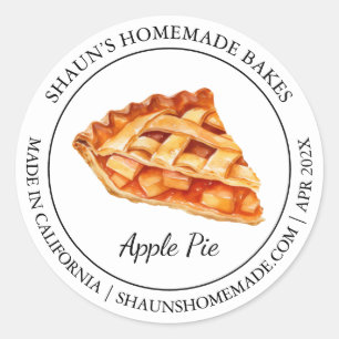 Etiqueta moderna de Apple Pie Baking