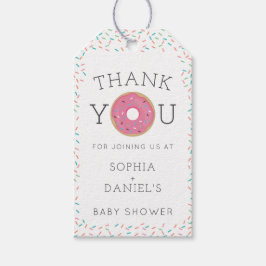 Etiqueta moderna de Baby Shower Donut