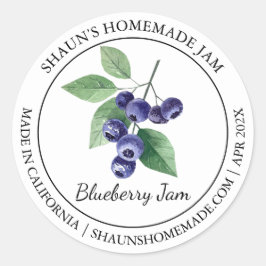 Etiqueta moderna de Blueberry Jam