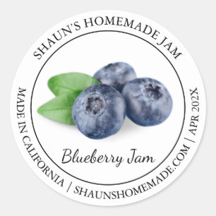 Etiqueta moderna de Blueberry Jam
