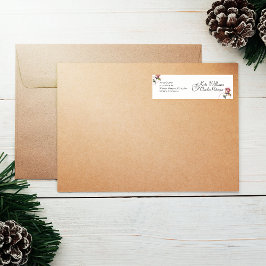 Etiqueta moderna de Boda Rubor de verano con Rosa 