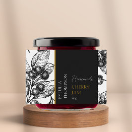 Etiqueta moderna de cerezo casero