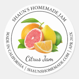 Etiqueta moderna de Citrus Jam