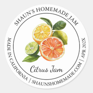 Etiqueta moderna de Citrus Jam