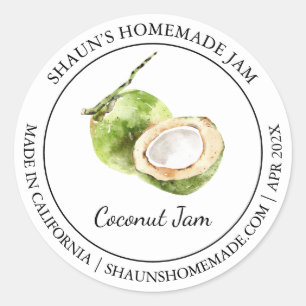 Etiqueta moderna de Coconut Jam