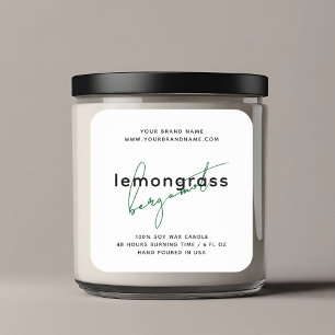 Etiqueta moderna de cosmética de velas de envasado