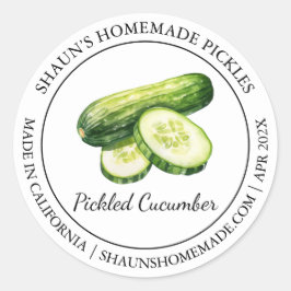 Etiqueta moderna de Cucumber Pickled