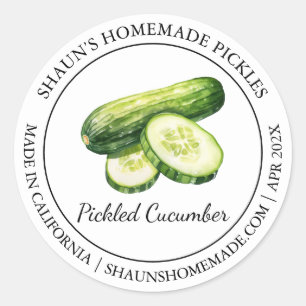Etiqueta moderna de Cucumber Pickled