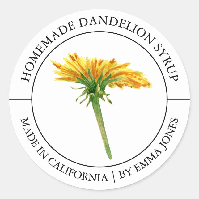 Etiqueta moderna de Dandelion (Anverso)