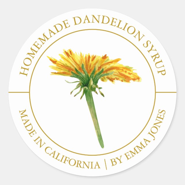 Etiqueta moderna de Dandelion (Anverso)