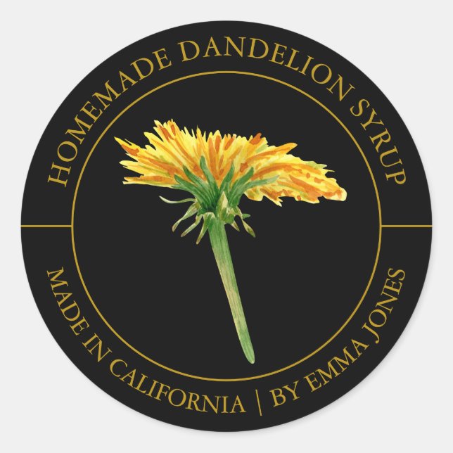 Etiqueta moderna de Dandelion (Anverso)