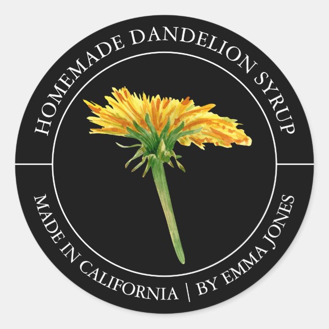 Etiqueta moderna de Dandelion (Anverso)