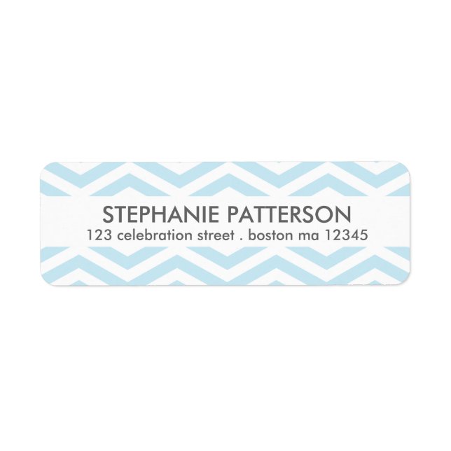 Etiqueta moderna de dirección de devolución blanca (Frente)