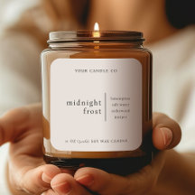 Etiqueta moderna de embalaje de velas Minimalistas