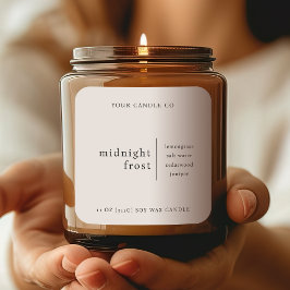 Etiqueta moderna de embalaje de velas Minimalistas